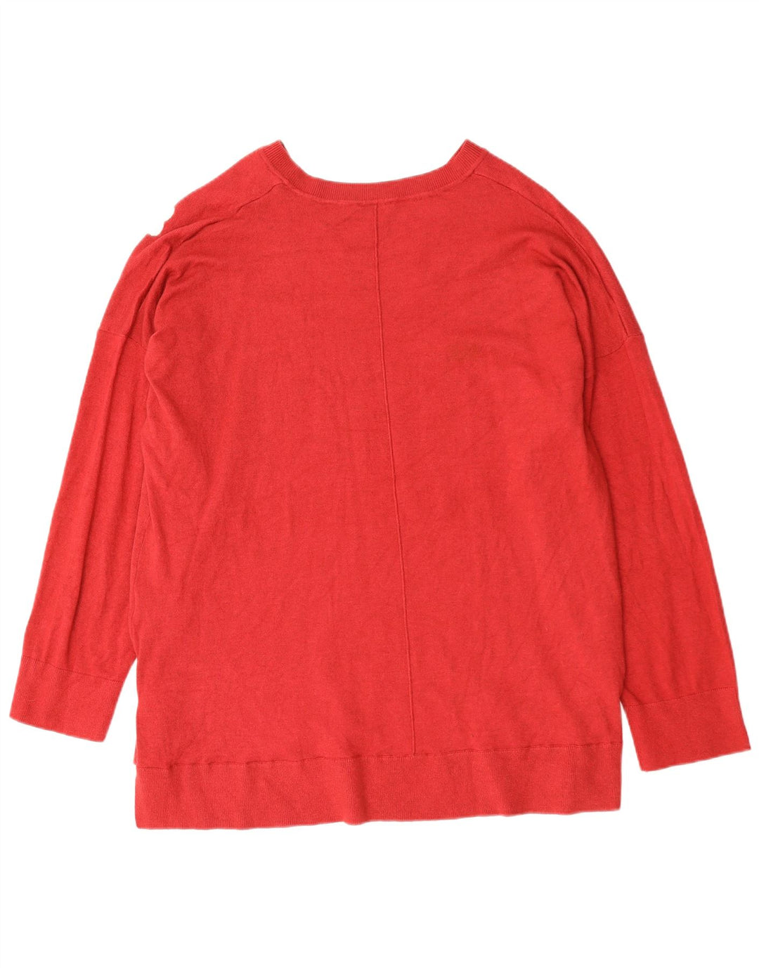 Suéter feminino Autograph gráfico com decote em V Reino Unido 20 2XL viscose vermelha