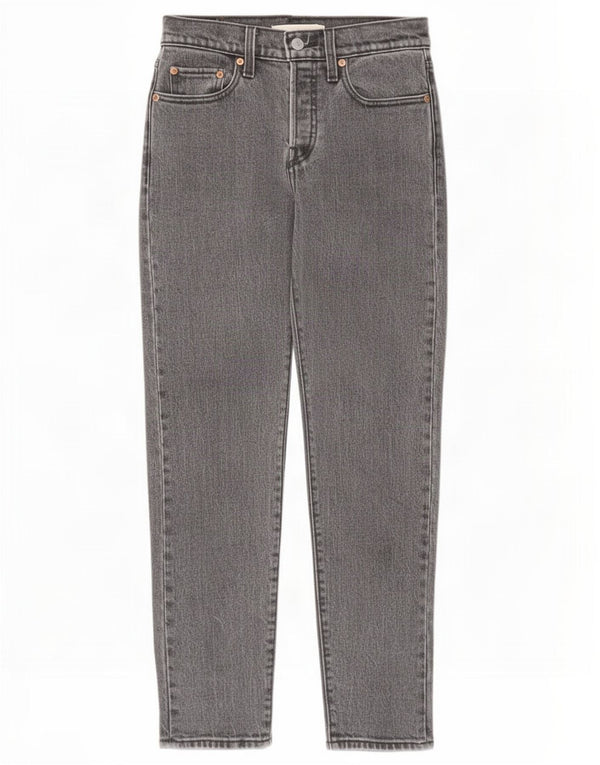 Calça jeans feminina Wedgie cintura alta Levi's W25 L27 algodão cinza