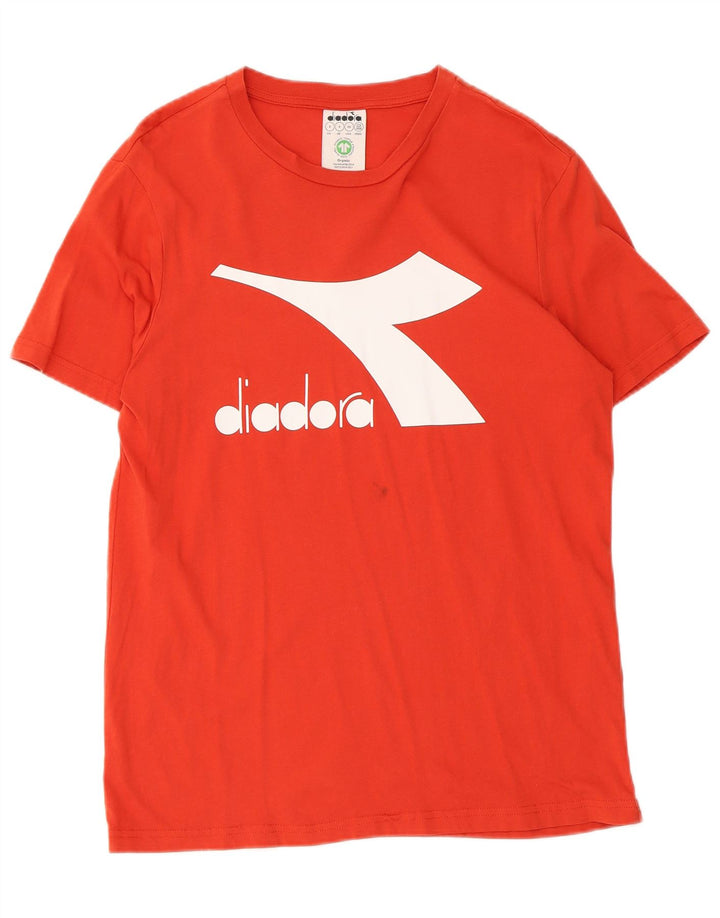 Camiseta gráfica masculina Diadora Top pequeno vermelho