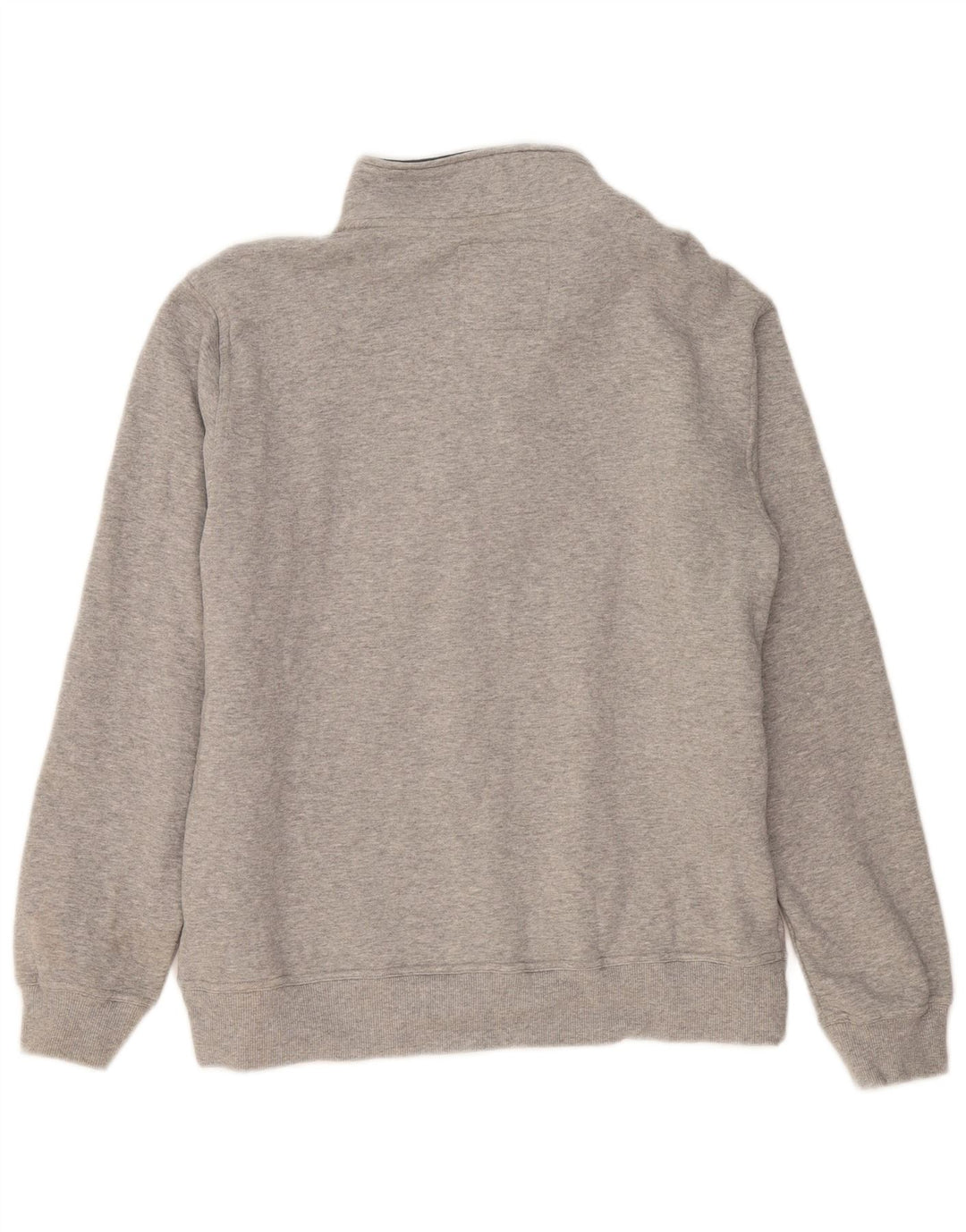 CREW CLOTHING Suéter masculino com zíper e gola XL algodão cinza