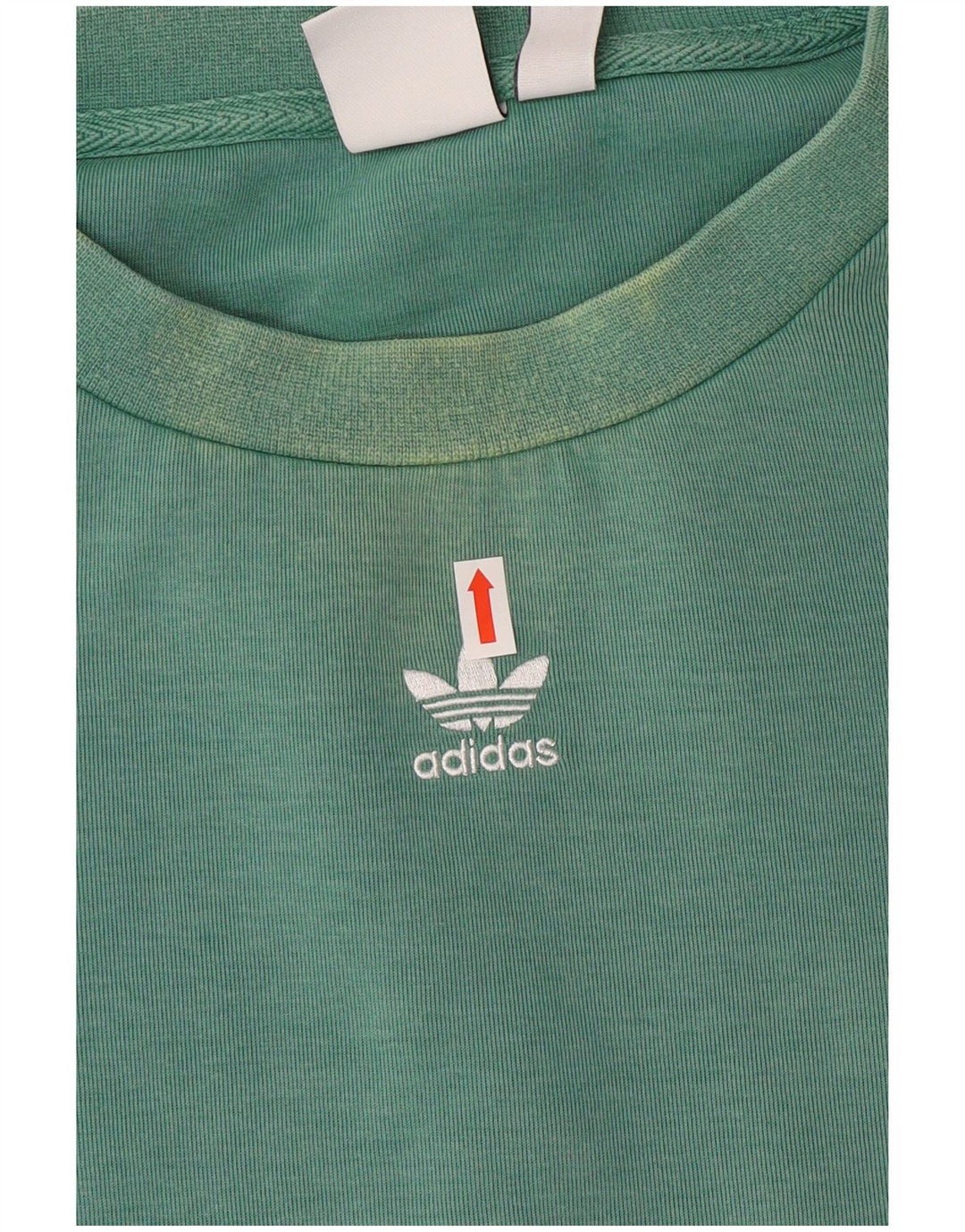 Adidas Womens Sweatshirt Jumper UK 8 Pequeno Verde Algodão