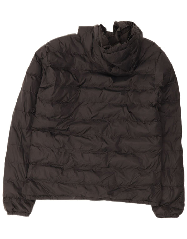 Jaqueta masculina acolchoada com capuz Mountain Warehouse UK 38 nylon preto médio