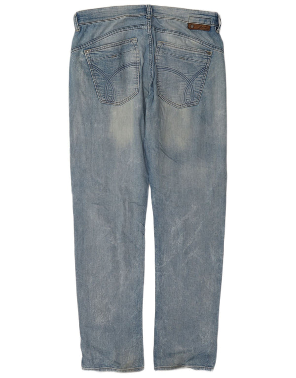 Calça jeans reta masculina Calvin Klein W32 L34 azul algodão
