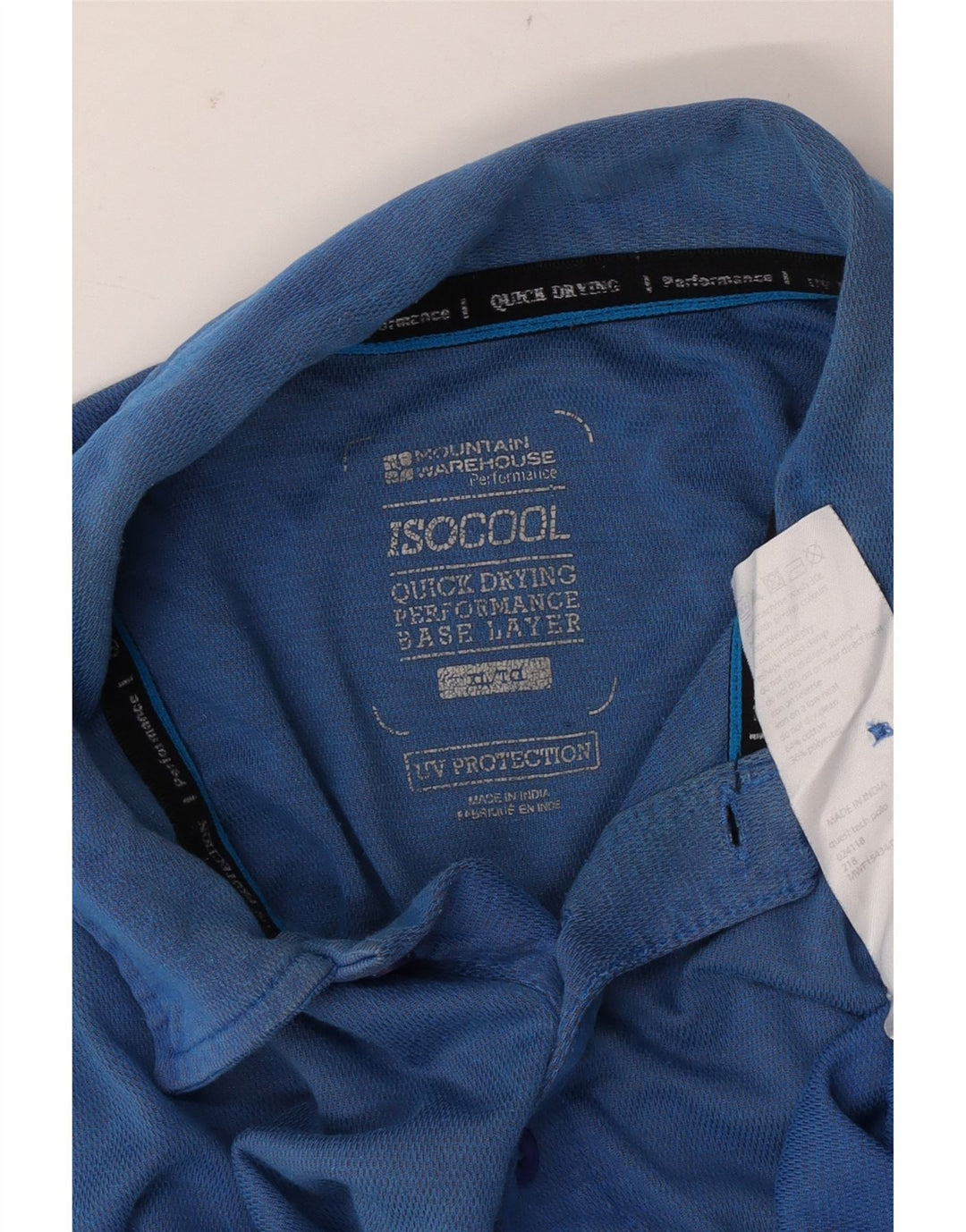 Camisa polo masculina IsoCool Mountain Warehouse XL algodão azul
