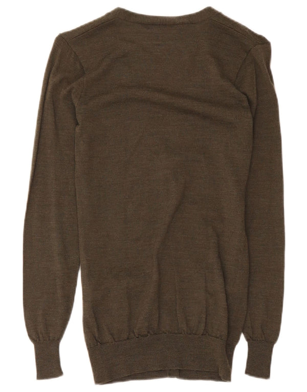 Suéter cardigã feminino Ralph Lauren Reino Unido 4 XS lã merino verde