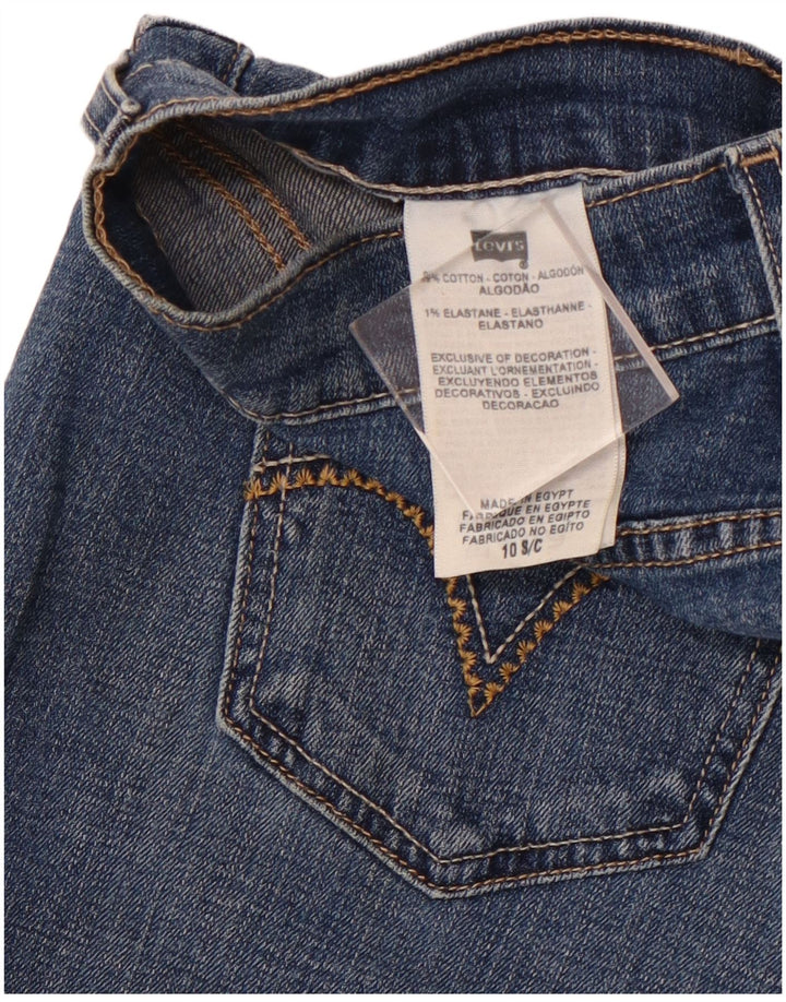 Levi's feminino 506 jeans retos US 10 grande W30 L27 algodão azul