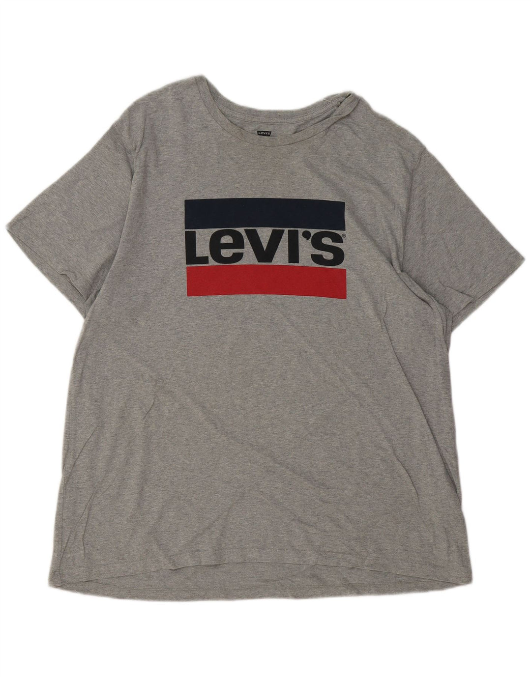 Camiseta masculina grande e alta com estampa LEVI'S XL algodão cinza