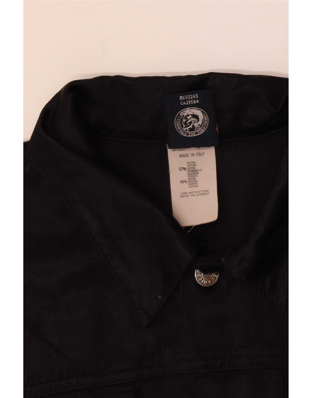 Jaqueta utilitária feminina Diesel UK 18 XL algodão preto