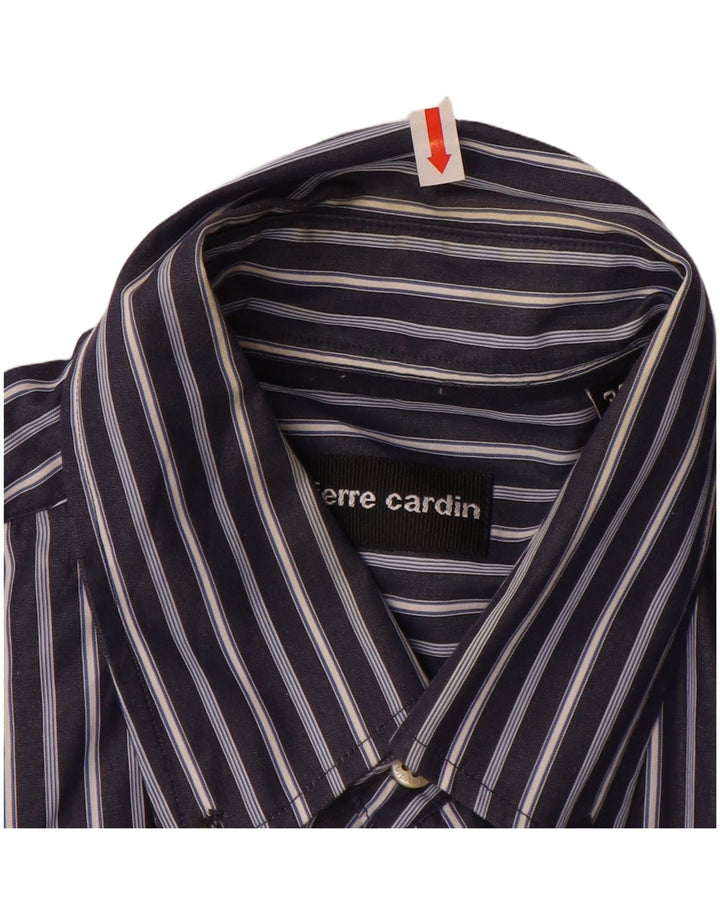 Camisa masculina PIERRE CARDIN tamanho 39 algodão listrado azul médio