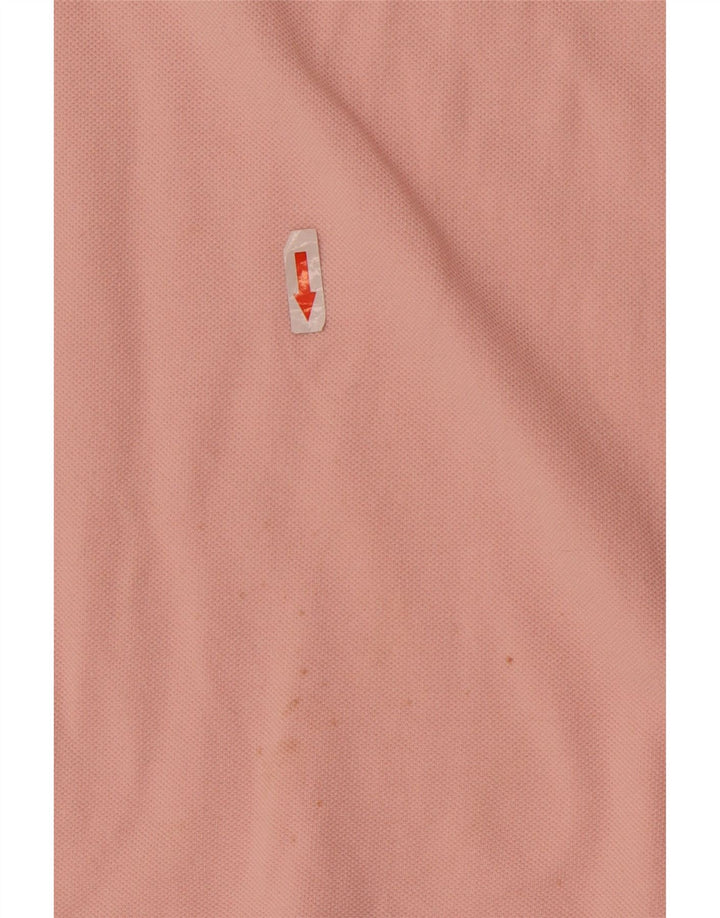 Camisa polo masculina Lacoste tamanho 5 grande algodão rosa