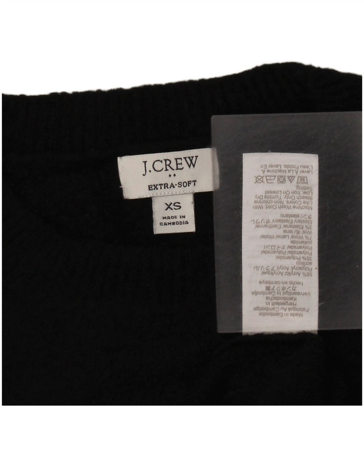 J. Crew Suéter feminino com gola redonda XS preto acrílico