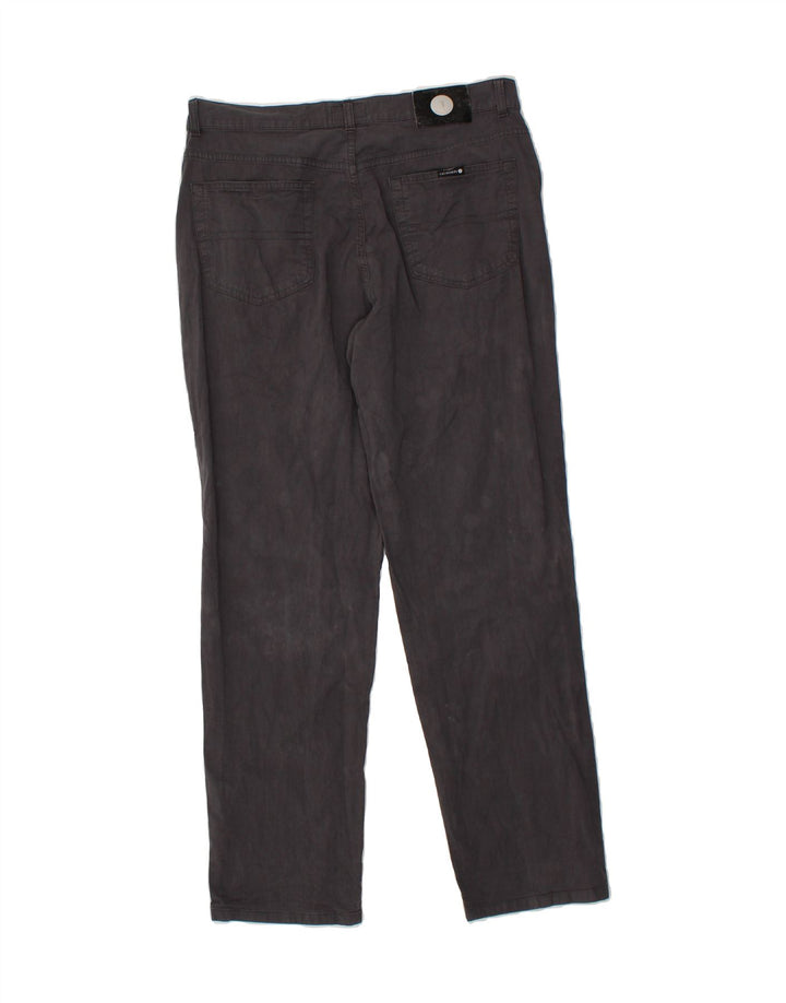 TRUSSARDI Mens Straight Casual Trousers W40 L30 Grey Cotton Vintage Trussardi and Second-Hand Trussardi from Messina Hembry 
