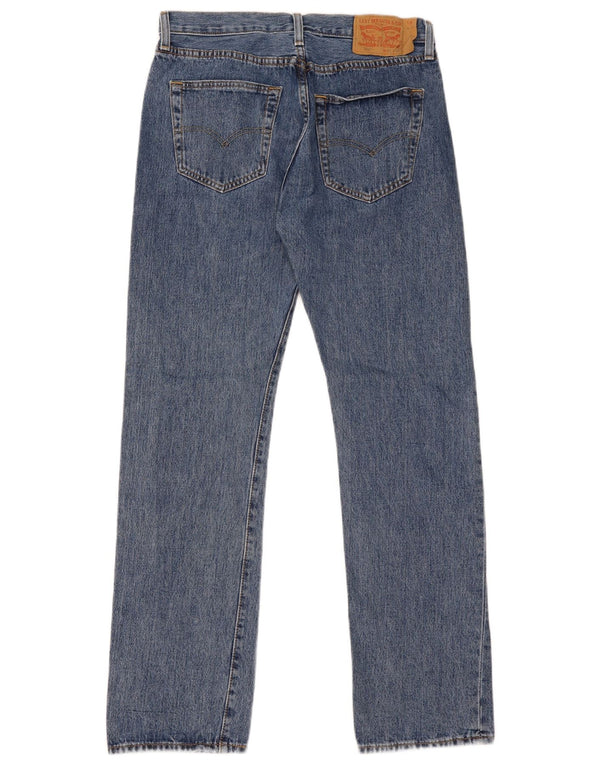 Levi's Masculino 501 Straight Jeans W32 L32 Azul Algodão