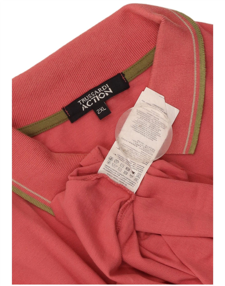 Camisa polo masculina Trussardi 2XL algodão rosa