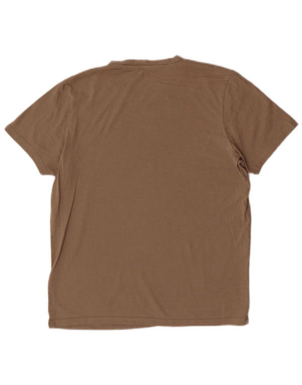 Camiseta masculina Jack & Jones de algodão marrom médio