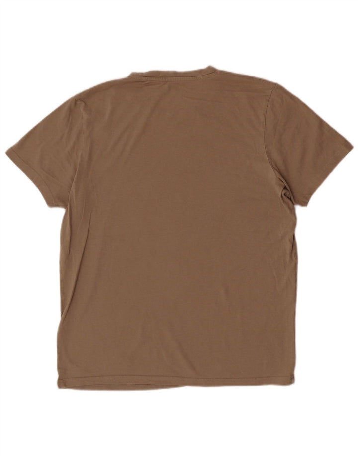 Camiseta masculina Jack & Jones de algodão marrom médio
