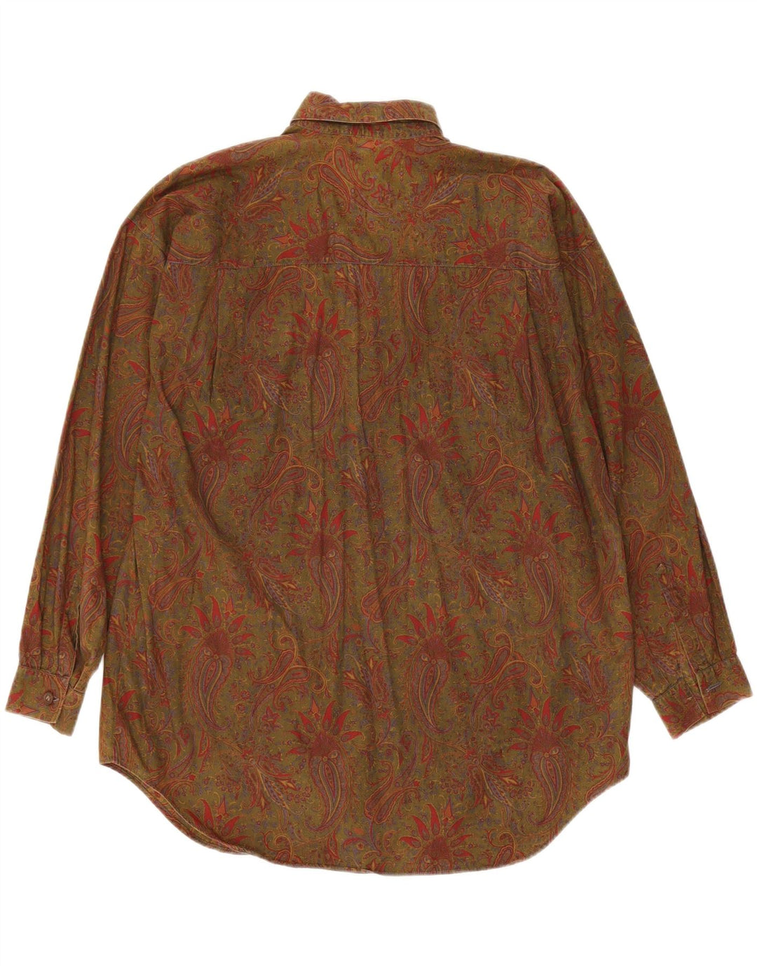 Pulôver feminino grande da Calbros IT 44 algodão caqui médio Paisley