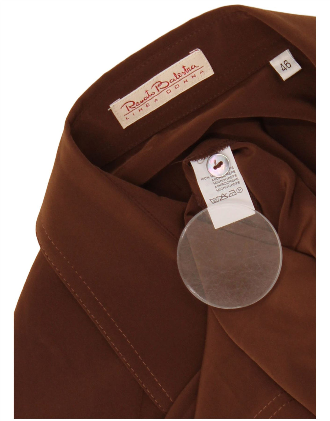 Camisa feminina de manga curta RENATO BALESTRA IT 46 grande marrom