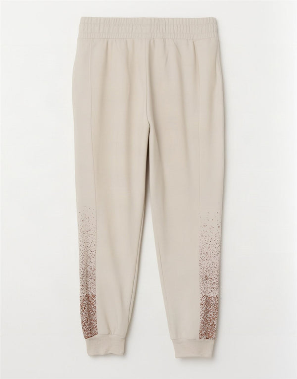 Calça de treino feminina Puma Joggers UK 6 XS branco manchado