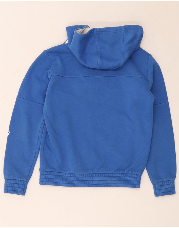Suéter Adidas Boys Graphic Zip com capuz 9-10 anos algodão azul