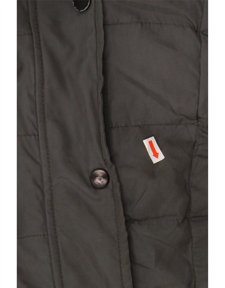 Jaqueta feminina acolchoada com capuz JASPER CONRAN UK 10 Small Grey Colourblock