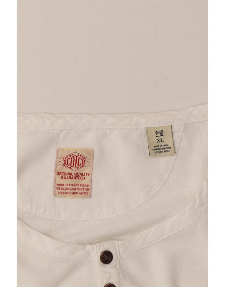 Scotch & Soda Top feminino manga comprida UK 18 XL branco