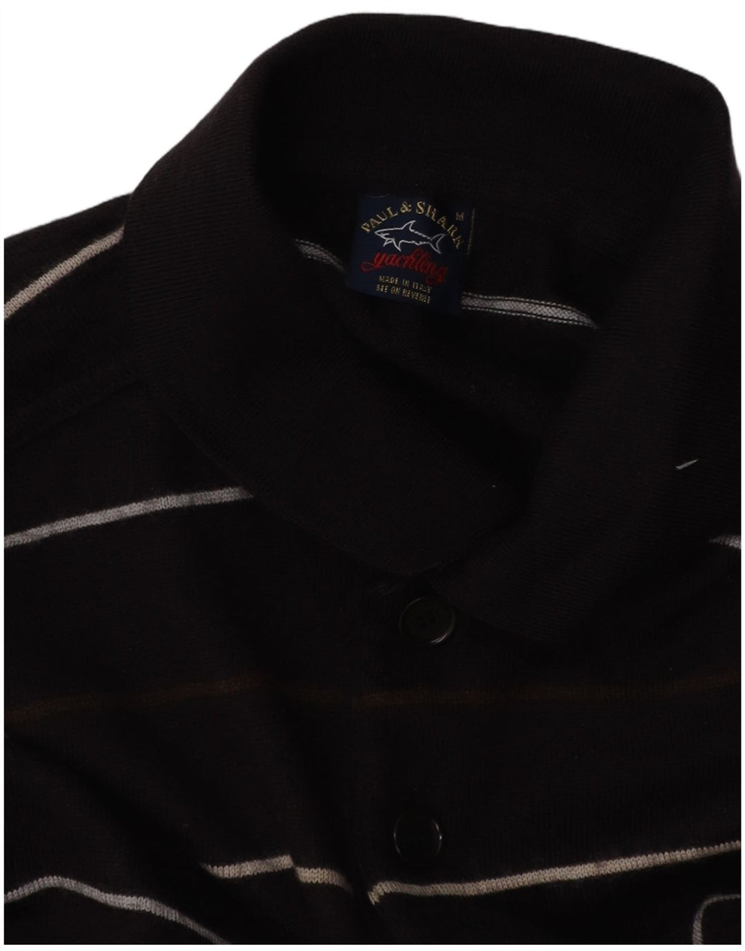 Suéter masculino PAUL & SHARK com gola polo para iate, azul marinho médio