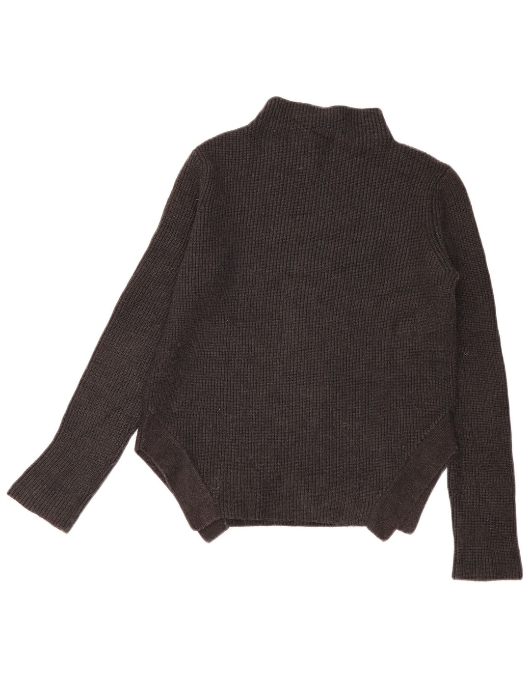 Zara Suéter feminino oversized com gola tartaruga Reino Unido 10 pequeno cinza viscose