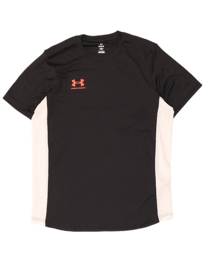 Under Armour Camiseta masculina justa grande poliéster colorblock preto