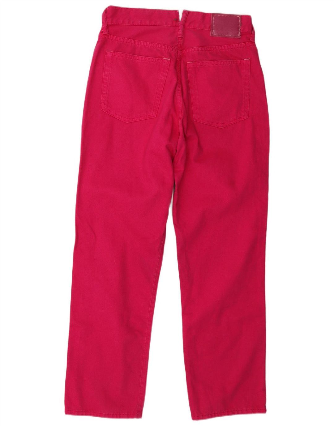 Acne Studios Calça jeans feminina cintura alta reta W27 L27 algodão rosa