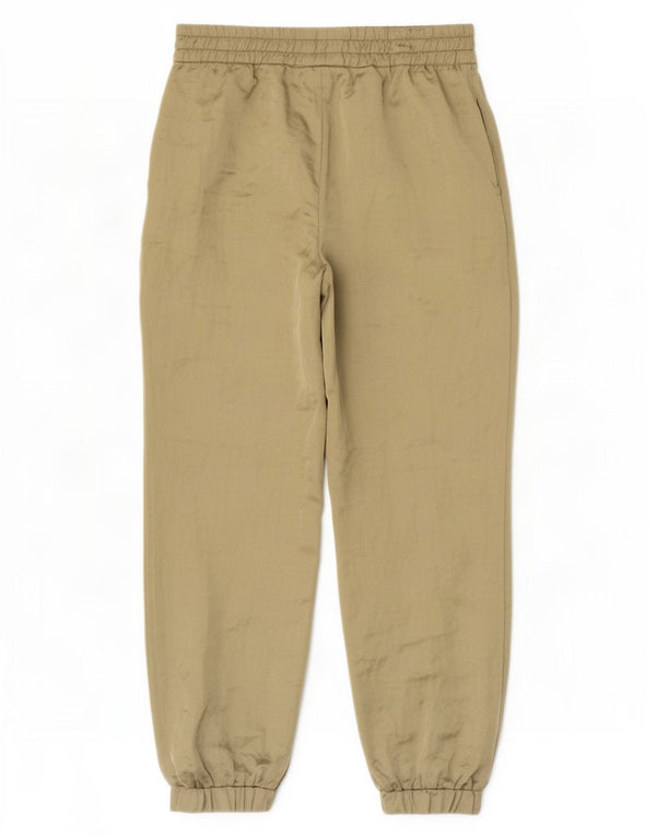 Calça de treino feminina Zara Joggers UK 10 poliéster verde pequeno