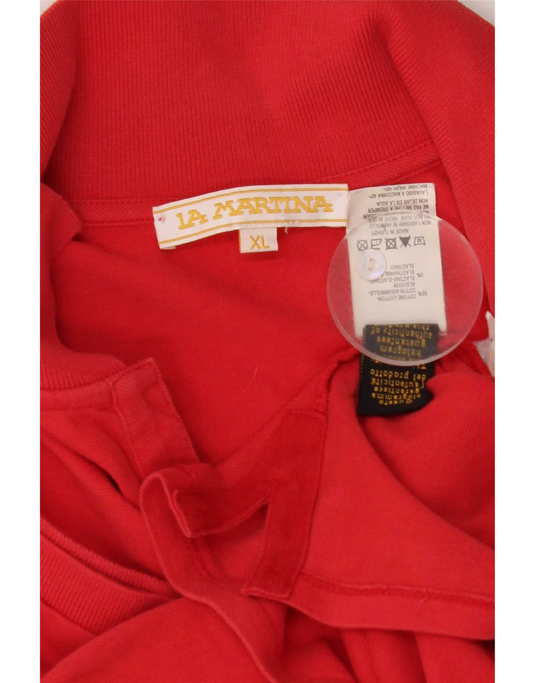 Pulôver feminino La Martina UK 18 XL algodão vermelho