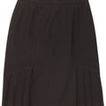 Saia feminina vintage evasê UK 16 grande W30 lã preta