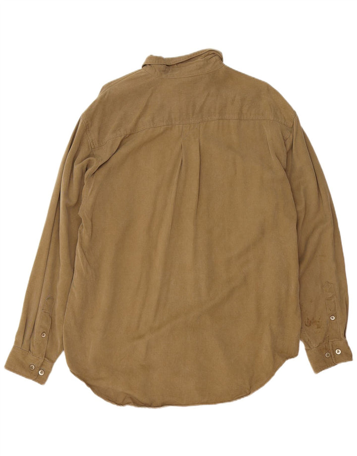 Camisa masculina TOMMY BAHAMA grande cáqui Tencel