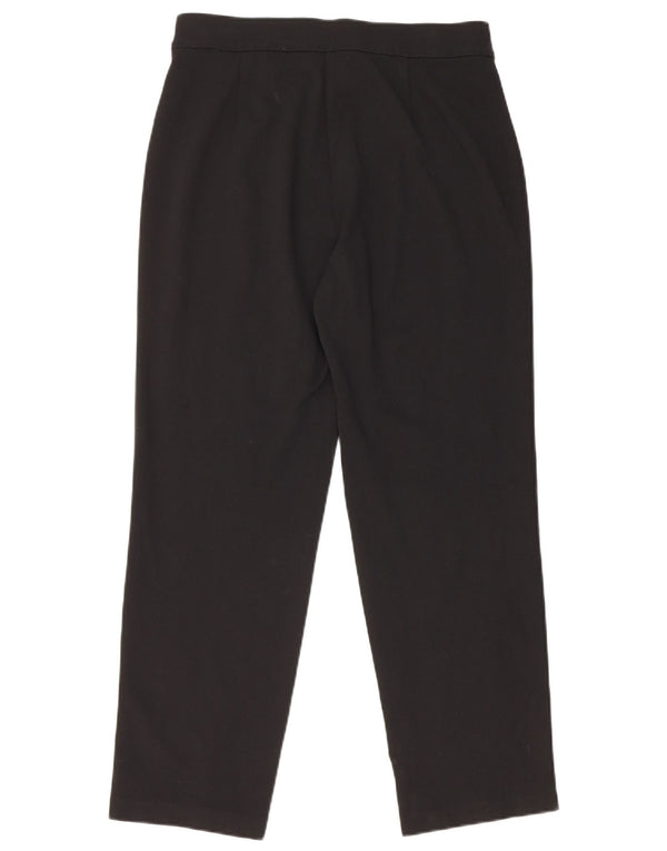 Calça feminina reta casual Marks & Spencer Reino Unido 12 médio W28 L27 preta