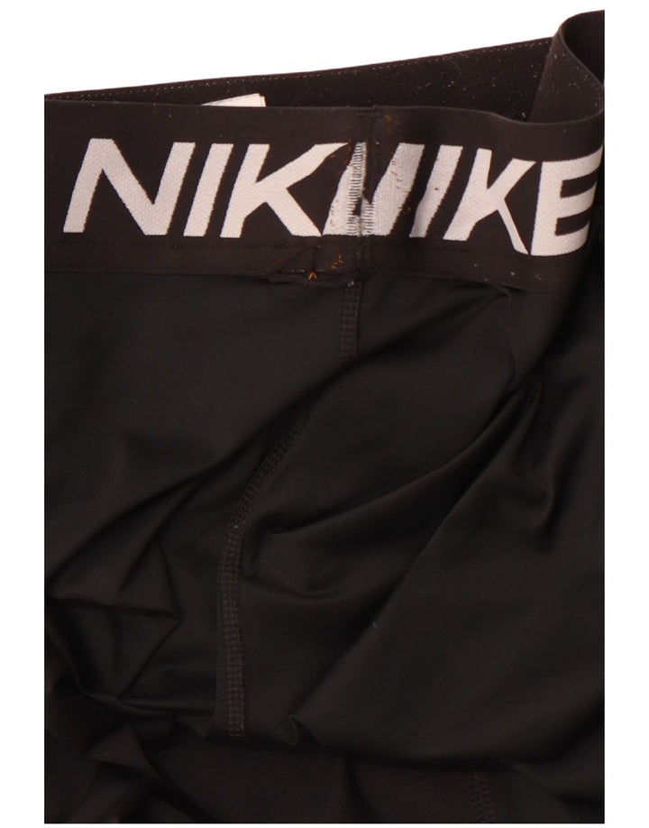 Leggings femininas Nike Dri Fit Graphic UK 8 pequenas pretas de poliéster