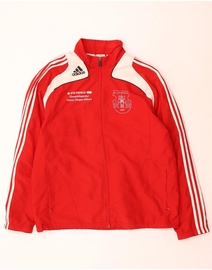 Adidas Mens Graphic Rain Jacket UK 48/50 XL Vermelho Colorblock Poliéster