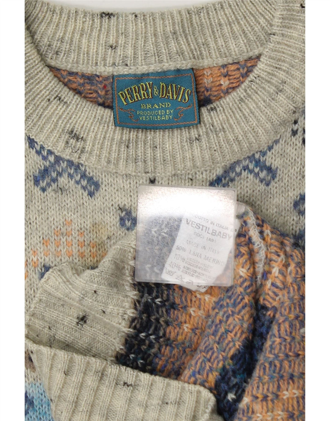 Suéter vintage masculino com gola canoa, lã geométrica cinza médio