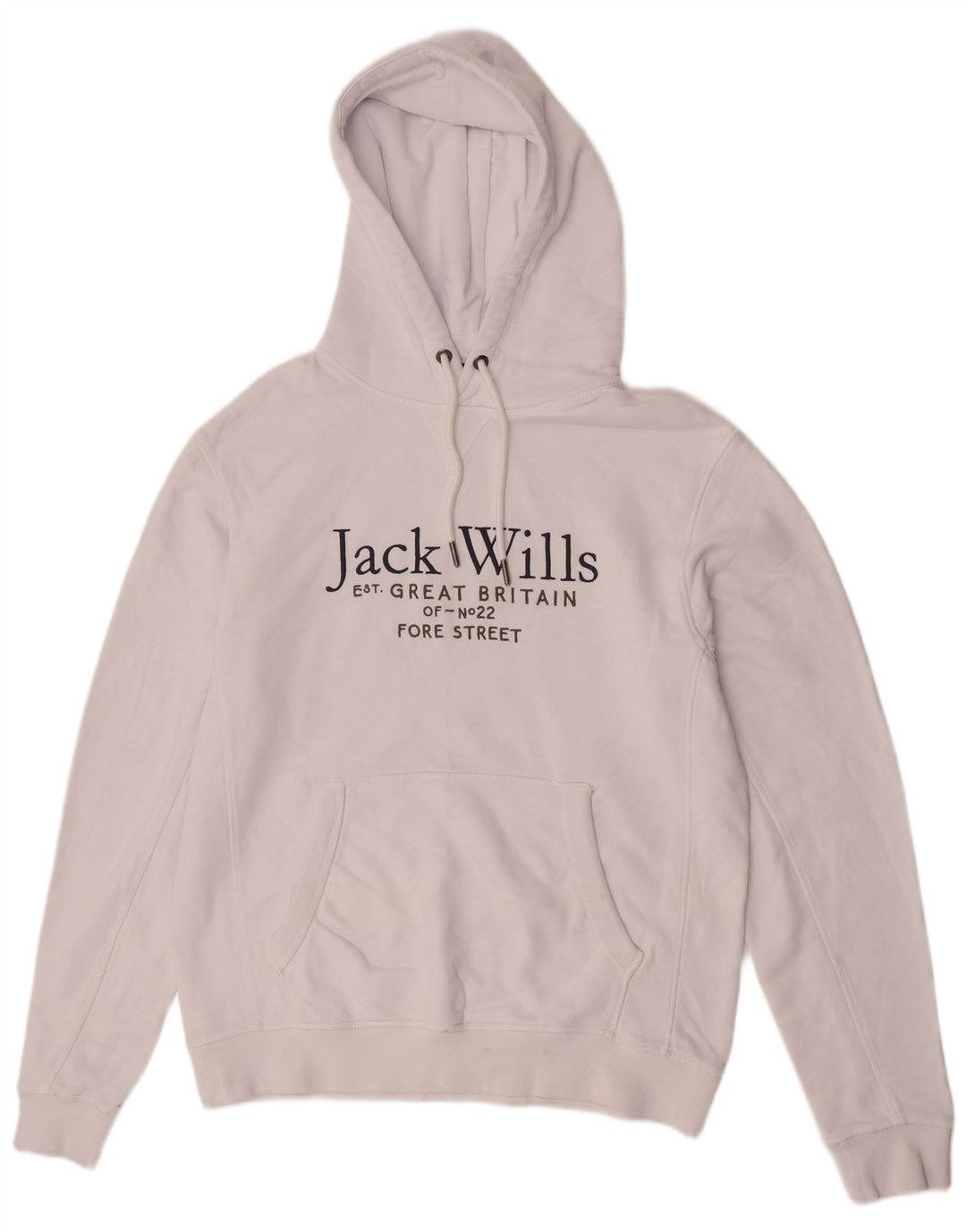 Jack Wills moletom com capuz masculino gráfico médio algodão branco