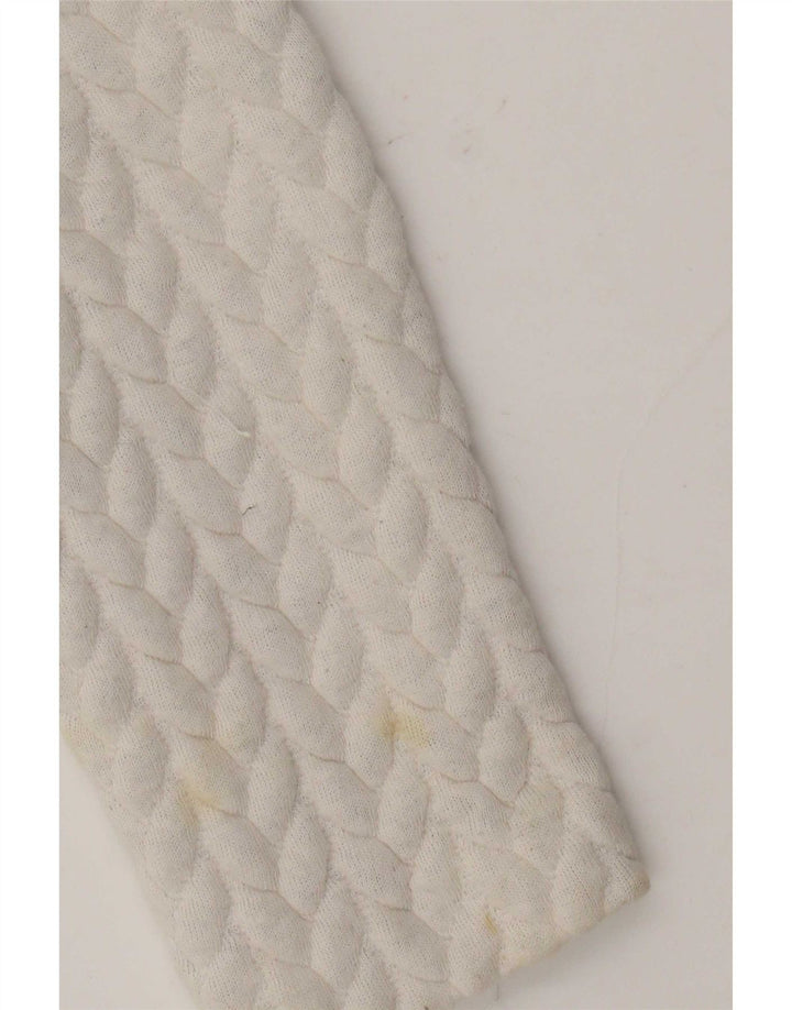 Moletom feminino Zara Jumper UK 12 bloco colorido cinza médio