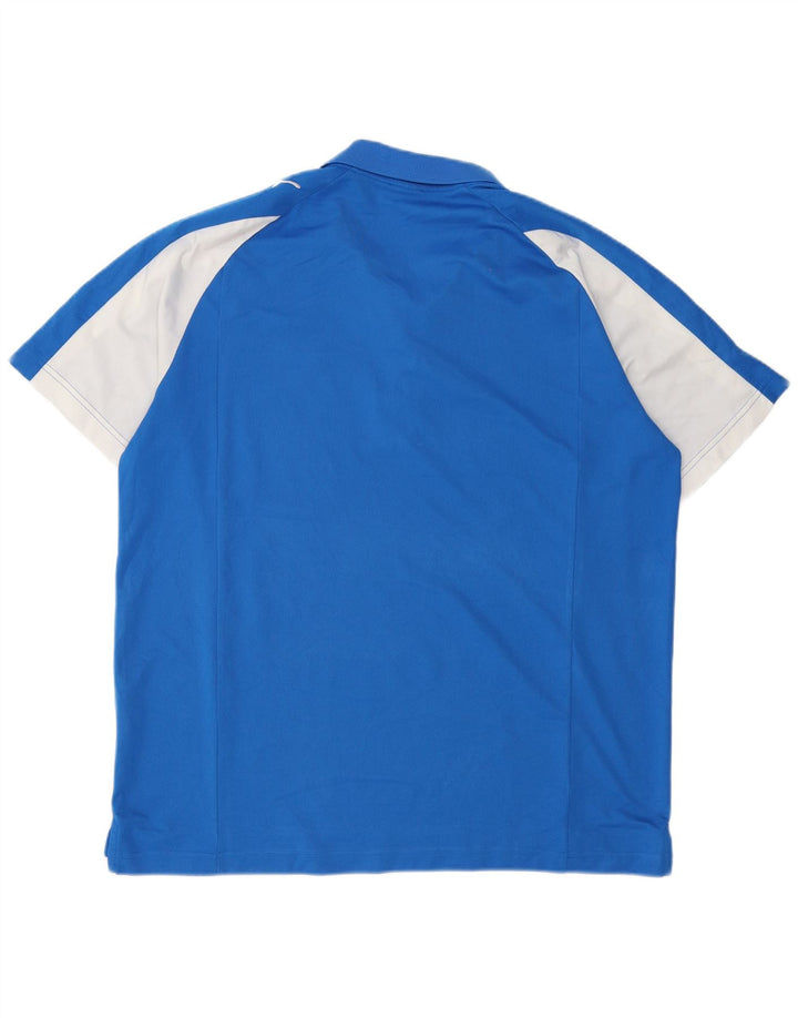 Camisa polo masculina Puma 2XL azul colorblock poliéster