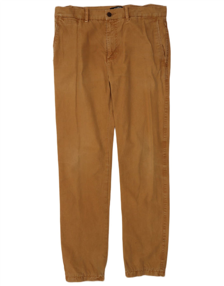 Calça Chino Slim Masculina Pull & Bear EU 44 Grande W34 L32 Algodão Bege
