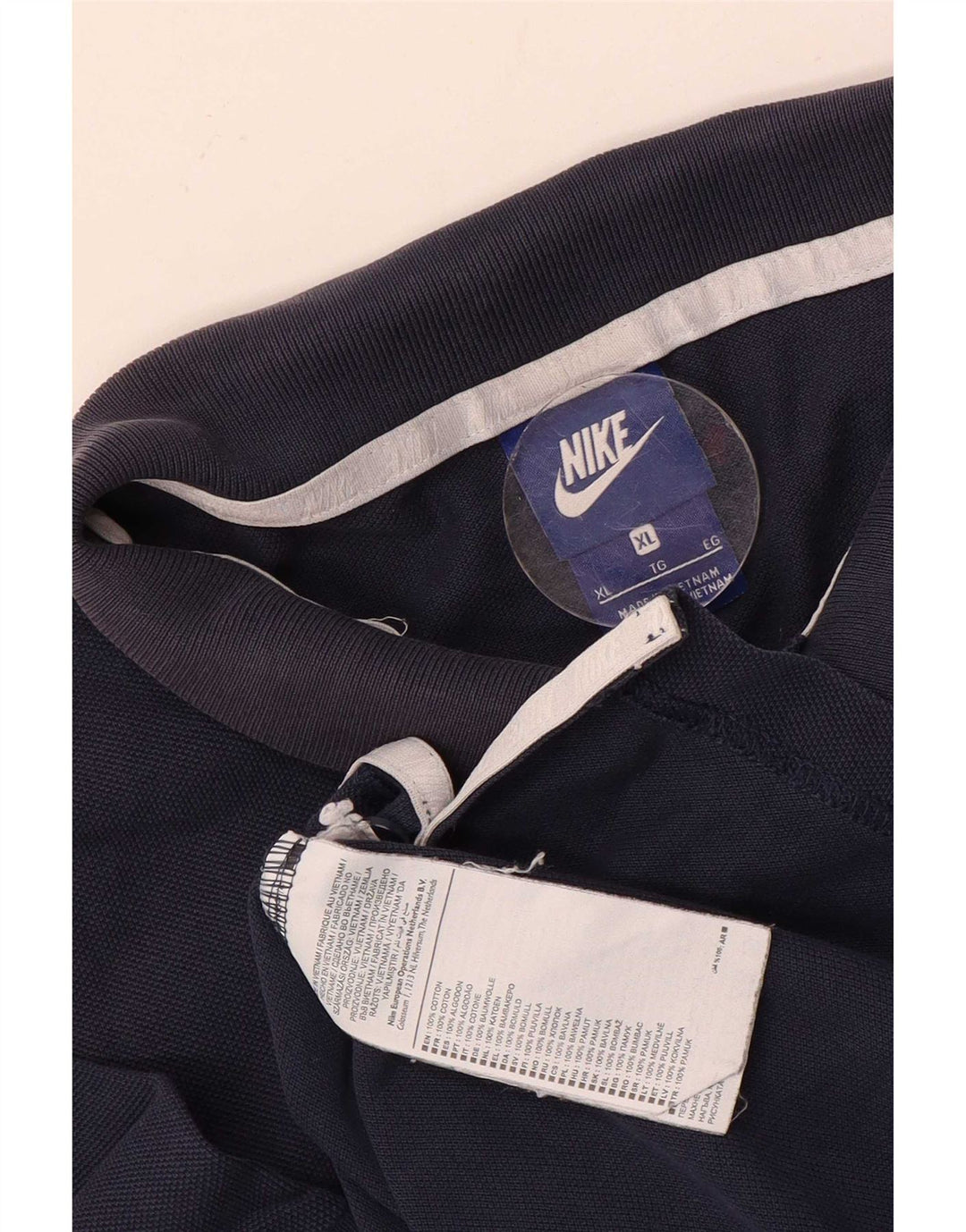Camisa polo masculina Nike XL azul marinho algodão