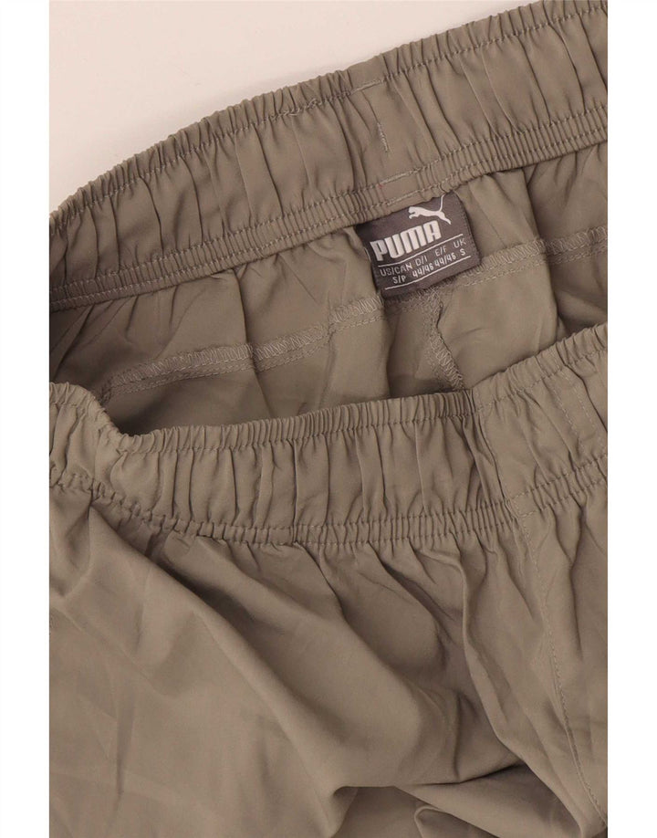 Shorts esportivos masculinos Puma pequeno cáqui