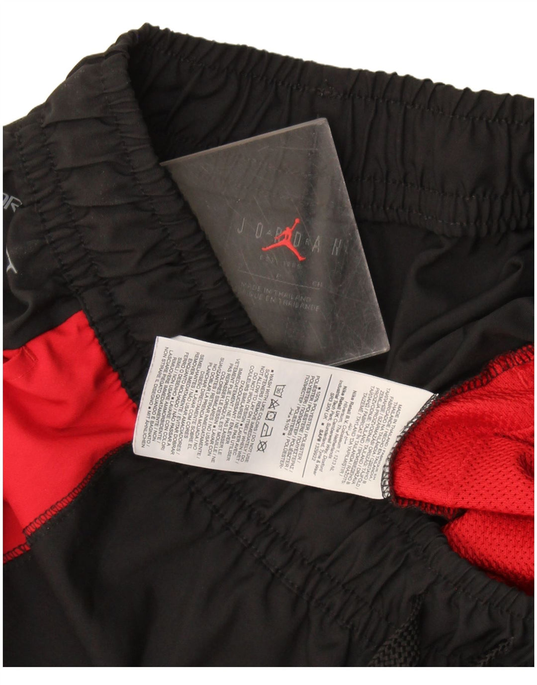 Calça de treino masculina Jordan Joggers pequeno preto colorblock poliéster