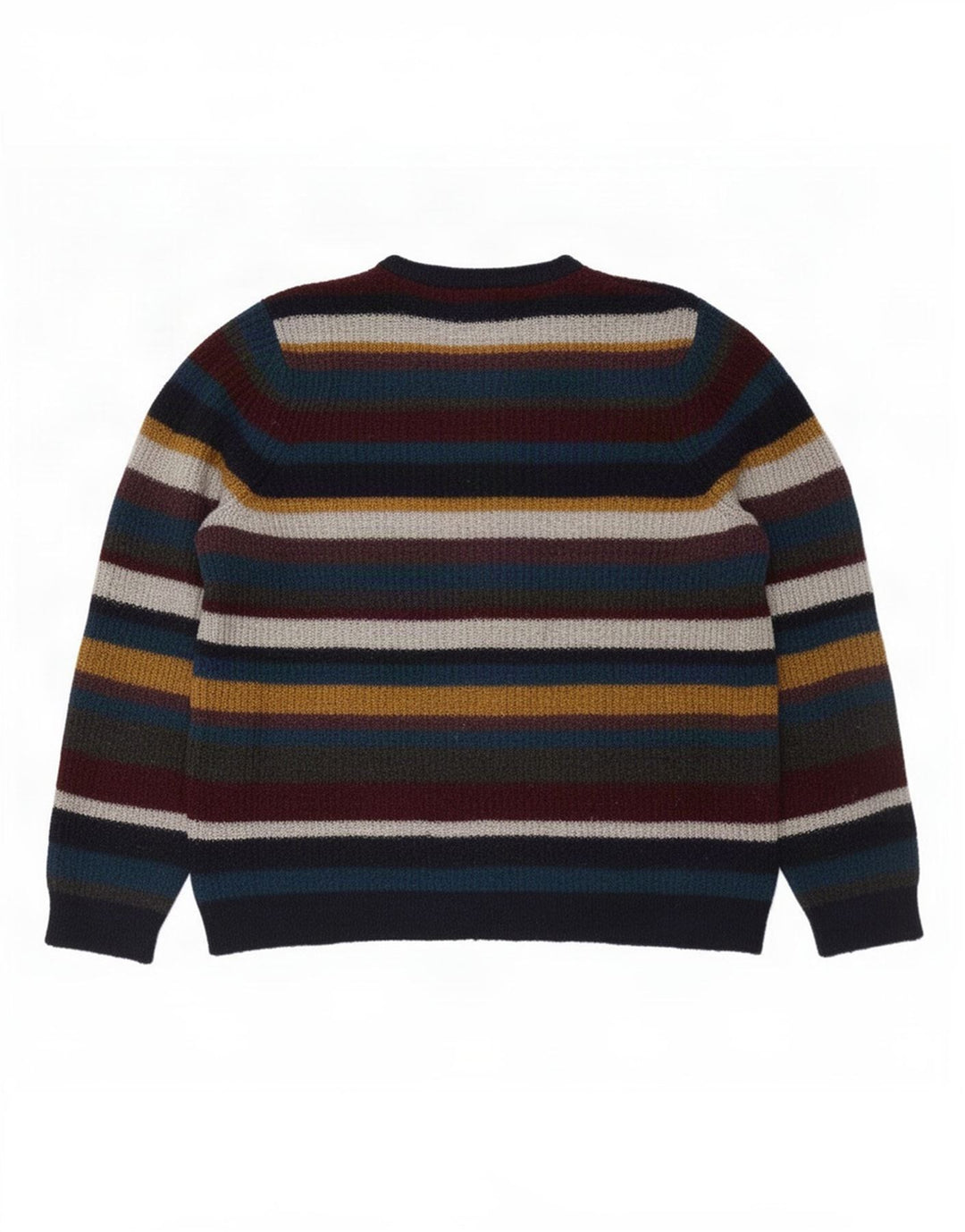 Suéter masculino Marks & Spencer com gola redonda listrado médio multicolorido