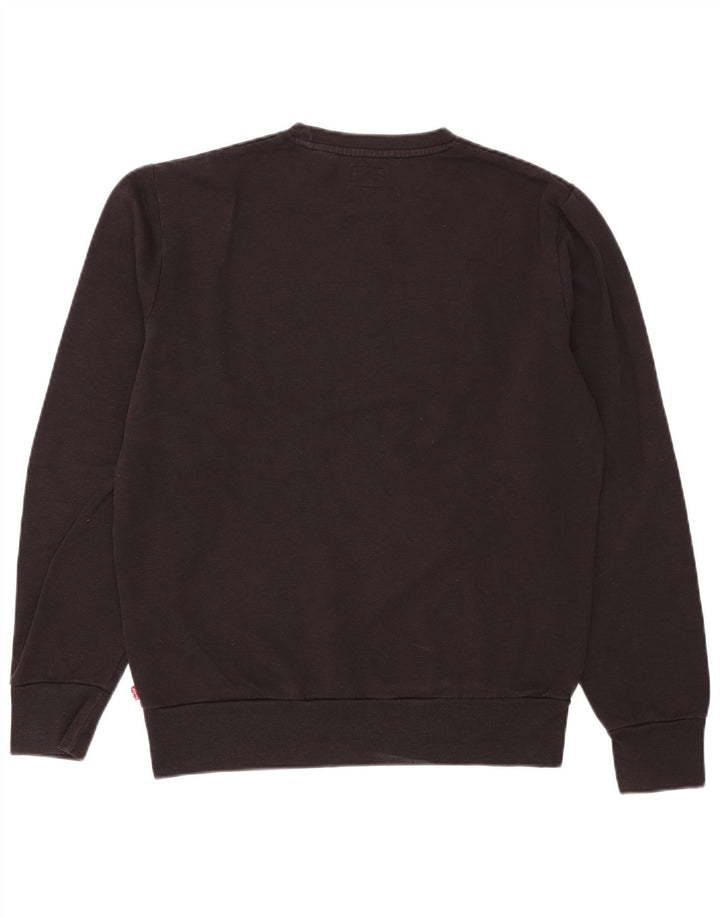 Levi's moletom gráfico masculino jumper médio preto algodão