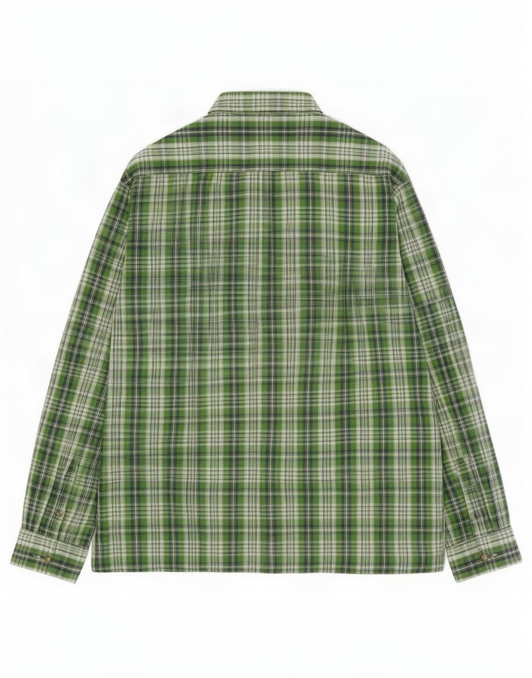 Camisa masculina Brugi 2XL poliéster xadrez verde