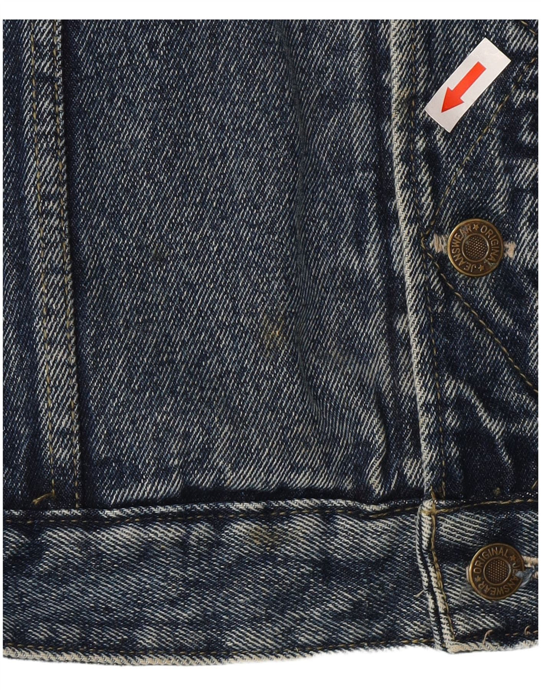 Jaqueta jeans masculina vintage UK 38 azul médio