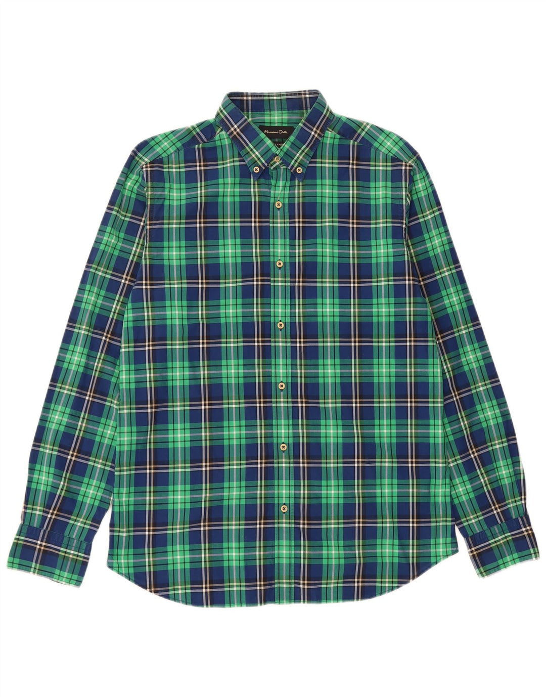 Camisa masculina Massimo Dutti xadrez verde médio